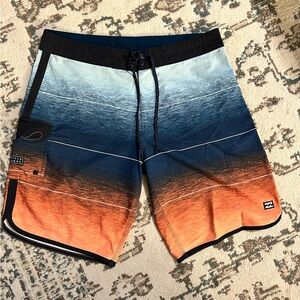 Billabong Gradient Blue and Orange Board Shorts